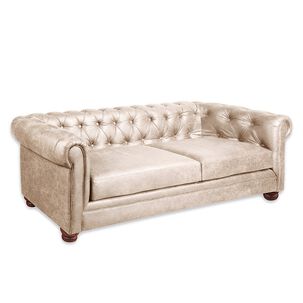 Sofa Florencia 3 Cuerpos Cuero Colorado Beige