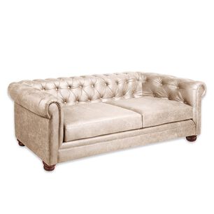 Sofa Florencia 3 Cuerpos Cuero Colorado Beige