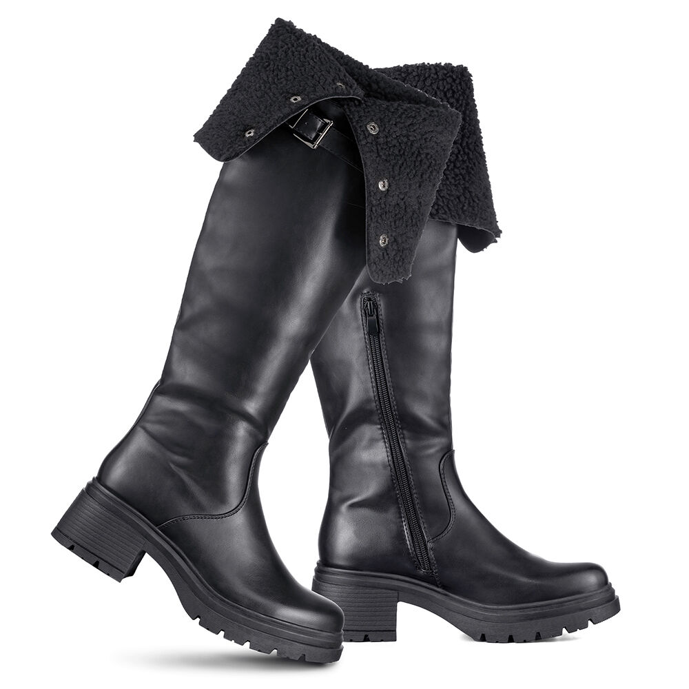 Botas Largas Mujer De Moda Comodo Tacon Grueso Weide Czy615 image number 4.0