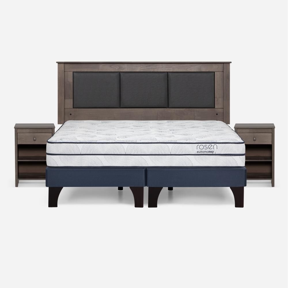 Cama Europea Rosen Autonomy Sky / King / Base Dividida + Set De Maderas image number 0.0