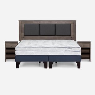 Cama Europea Rosen Autonomy Sky / King / Base Dividida + Set De Maderas