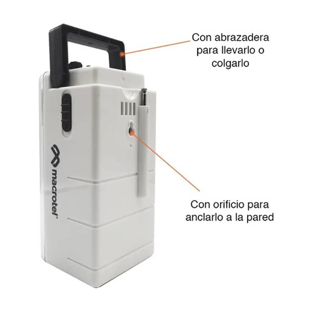 L&aacute;mpara Macrotel Recargable 24 Leds 6w Ms-6750 image number 2.0