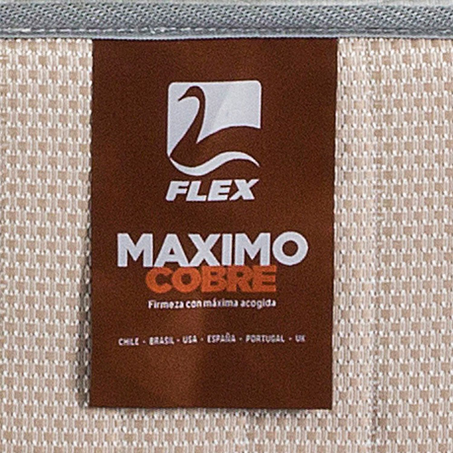 Cama Europea Flex M&aacute;ximo Cobre / 2 Plazas / Base Dividida + Set De Maderas image number 3.0