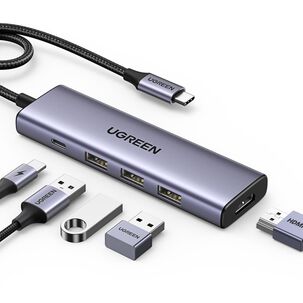 Multipuerto Usb-c Hdmi+3usb+pd Ugreen