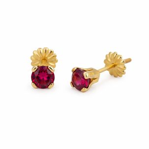 Aros Chispas Con Circ&oacute;n 6mm Oro 18k Nacional No2