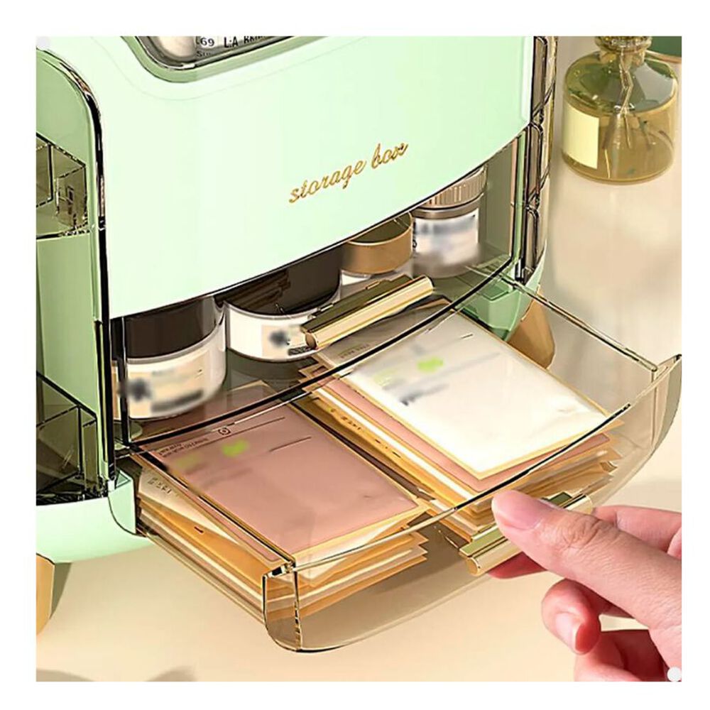 Caja Organizadora Maquillaje Cosmetiquera Verde image number 2.0