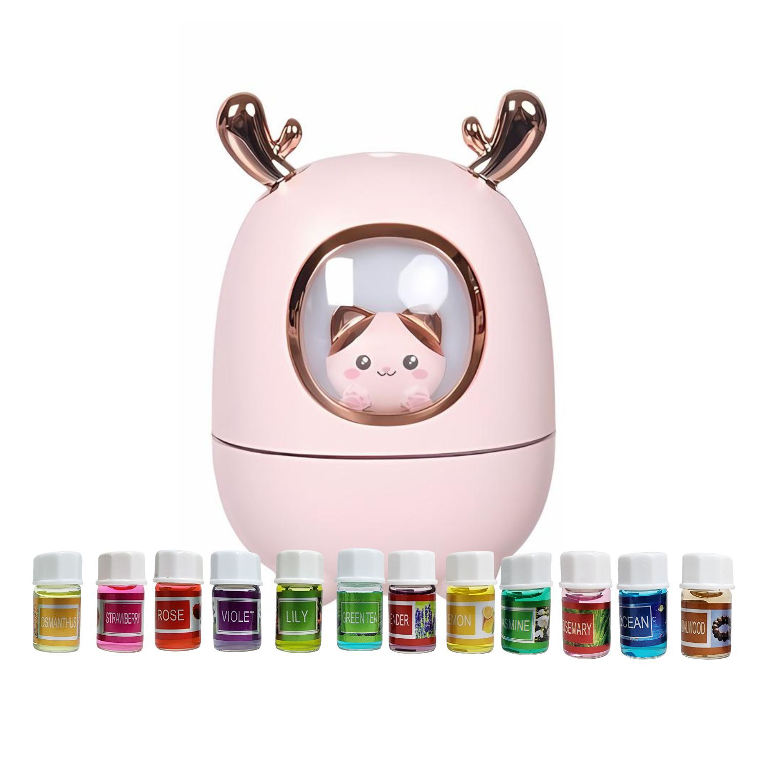 Pack Humidificador Nave Espacial Gato + 12 Esencias Aromaticas image number 3.0