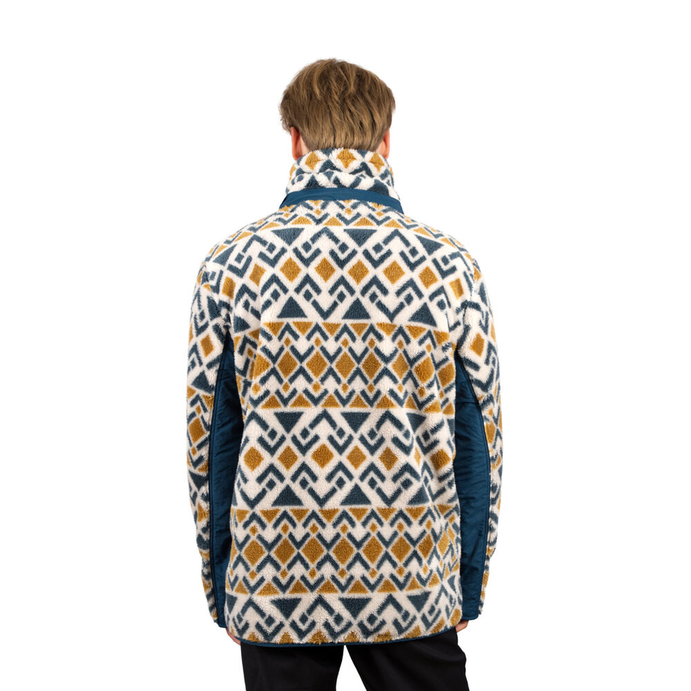 Chaqueta Shaggy Waves Print Hombre Falcone image number 6.0