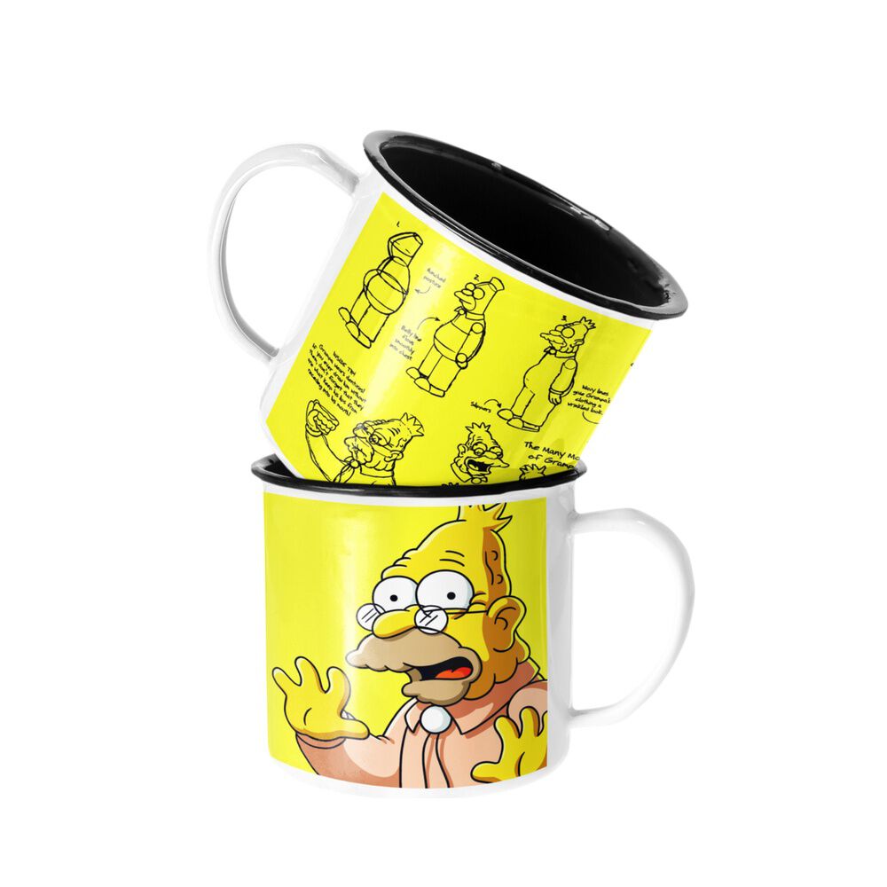 Taza Enlozada Lechera Abraham Simpson Abuelo Los Simpson image number 0.0