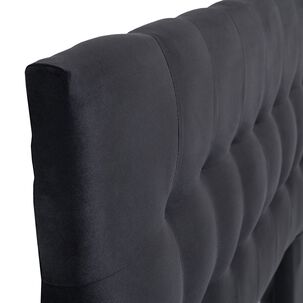 Respaldo Alicante Con Patas Felpa King Negro