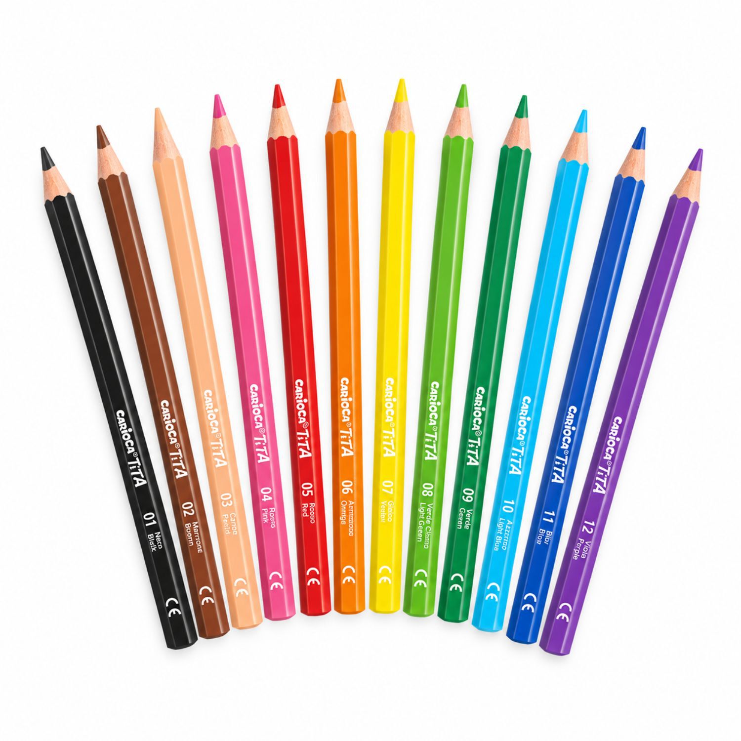 L&aacute;pices De Colores Carioca Tita 12 Resistentes Lavables - Ps image number 0.0