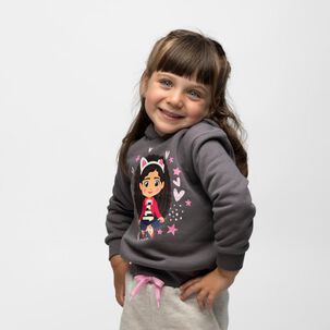 Poleron Cerrado Gorro Bebe Ni&ntilde;a Friends Gabby Doll House