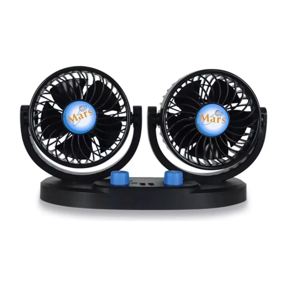 Ventilador Auto Doble Cabezal Para Auto 4" 12v Con Rotacion image number 1.0