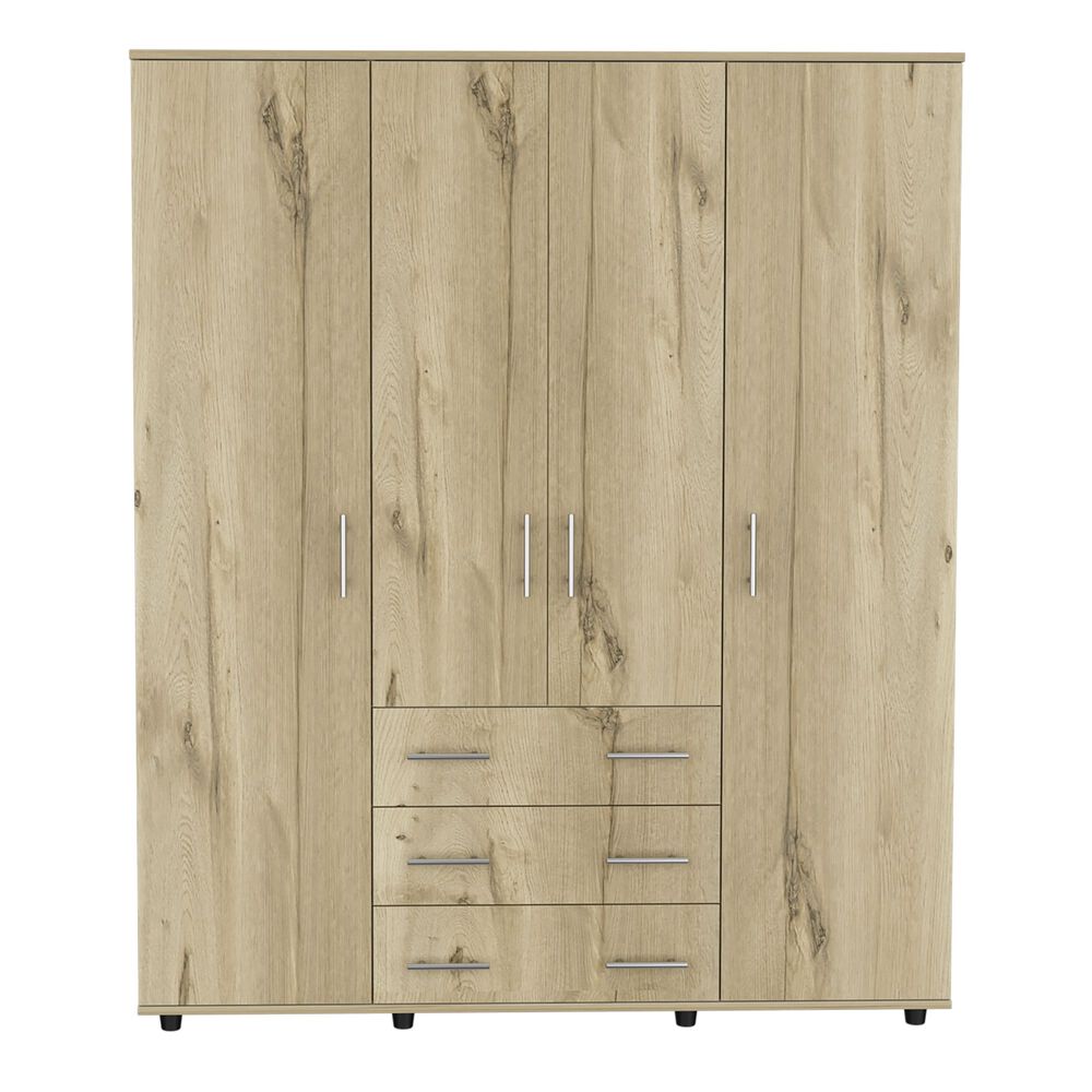 Closet 4 Puertas Café Claro Y Blanco 179x150x49,3 Cm image number 3.0
