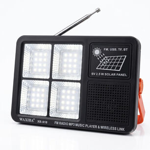 Radio Port&aacute;til Fm Con Linterna Led Recargable Modelo Xb-918 Multifuncional