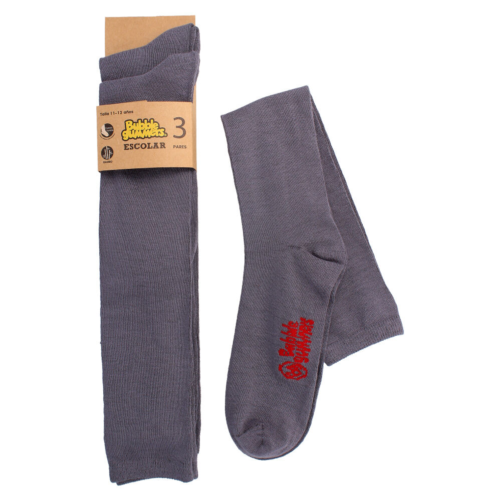 Calcetin Escolar Niña Bubblegummers Escolar 2 Gris image number 0.0