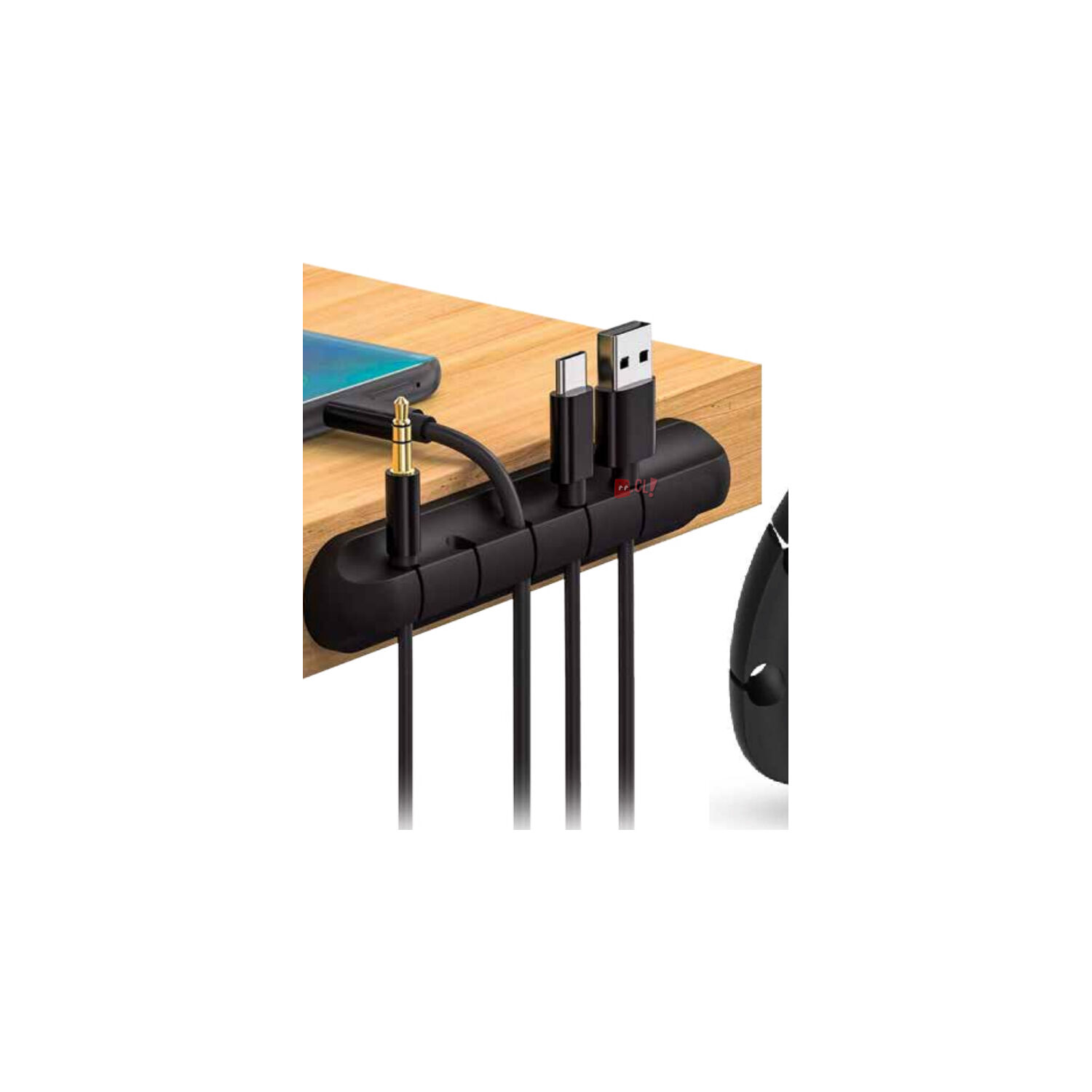 Organizador De Cables Con 5 Ranuras Para Escritorio Pc - Ps image number 2.0