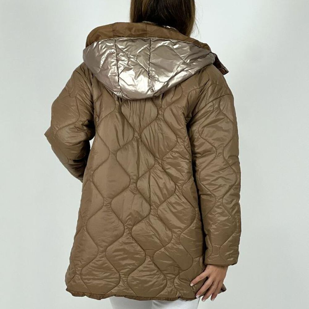 Parka Con Capucha Cuello Metalizado image number 10.0