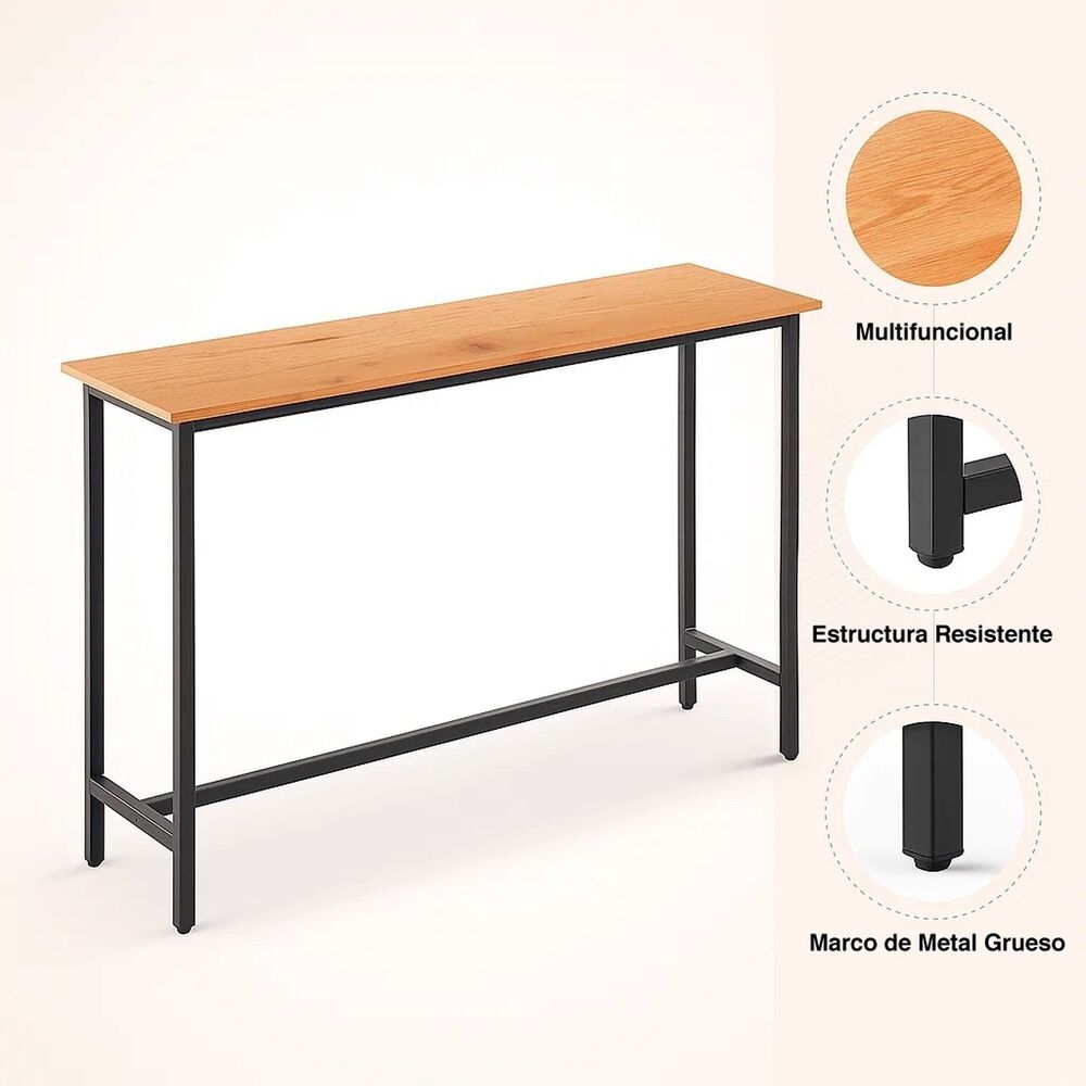 Mesa De Arrimo O Bar Alta Rustik - Madera Clara image number 4.0