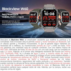 Blackview W60 Resistente Reloj Inteligente Smartwatch Band