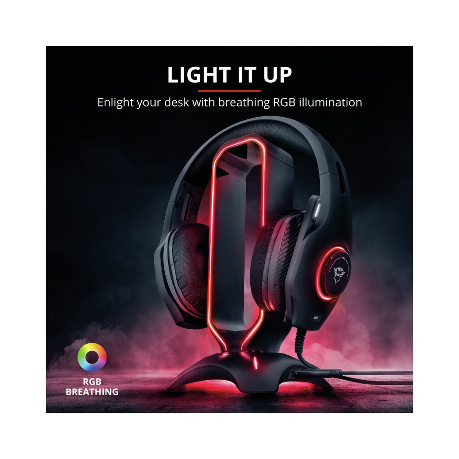 Soporte Stand Gamer Rgb Para Aud&iacute;fonos Trust Gxt 265 + Hub image number 9.0