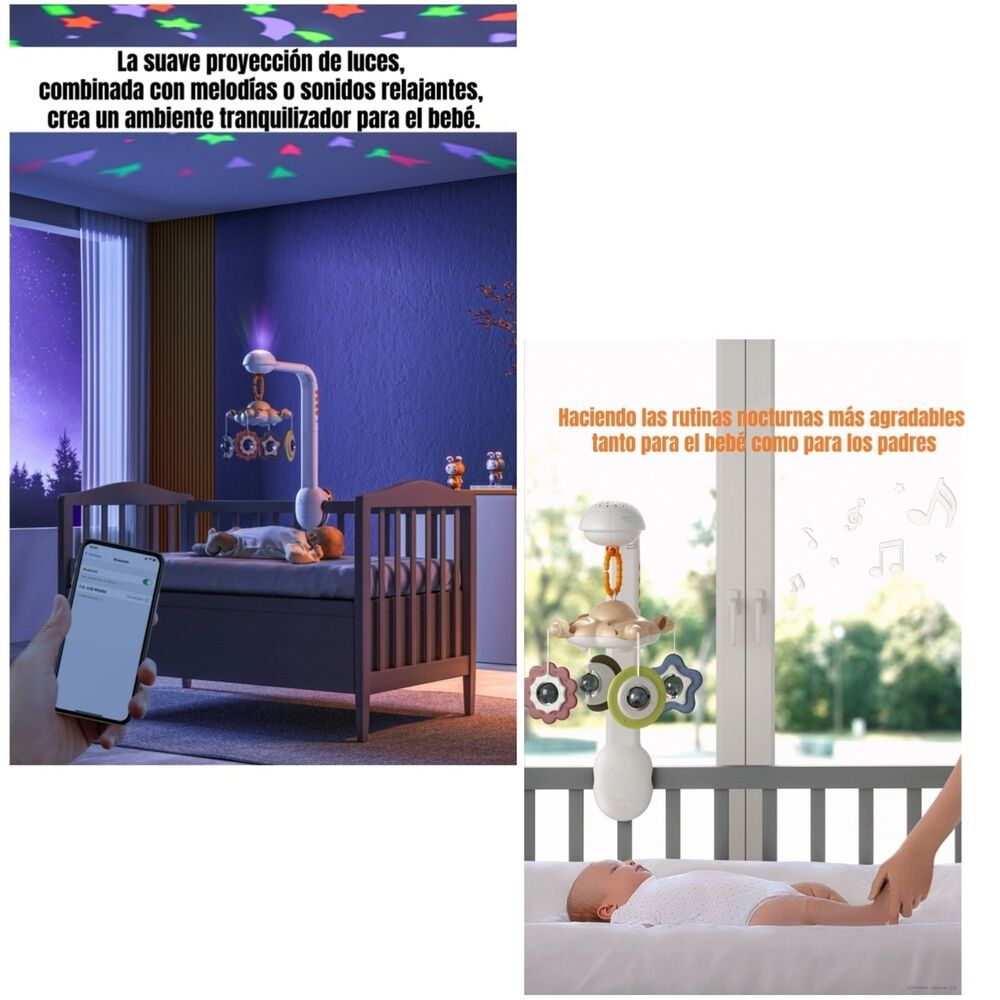 M&oacute;vil Proyector Luz Bluetooth Giratorio Tm188 Lubabycas image number 5.0