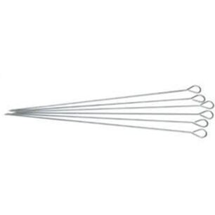 Set De 6 Pinchos Brochetas Anticucho Metal De 50 Cm
