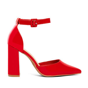 Zapato Taco Alto Rojo Fiesta Mujer Weide Gh62