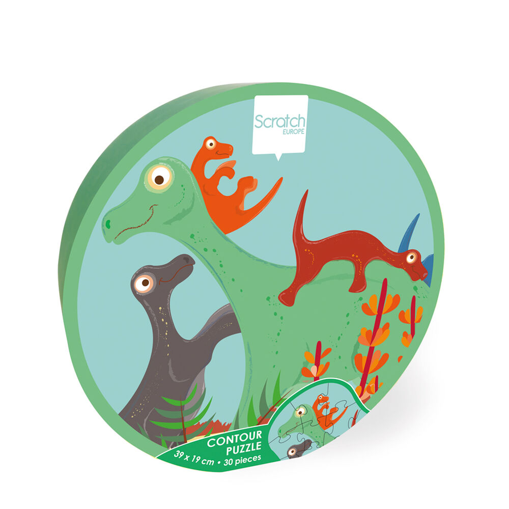 Puzzle 30pcs Con Forma Dinosaurio Scratch Europe image number 1.0