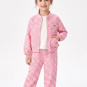 Conjunto Buzo Ni&ntilde;a Animal Print Leopardo Con Chaqueta