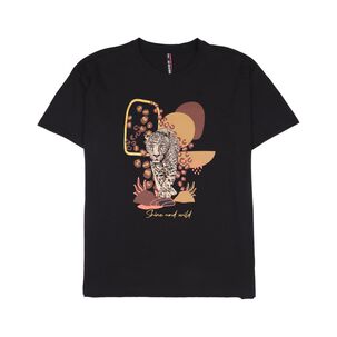 Polera Estampada Manga Corta Cuello Redondo Mujer Rolly Go