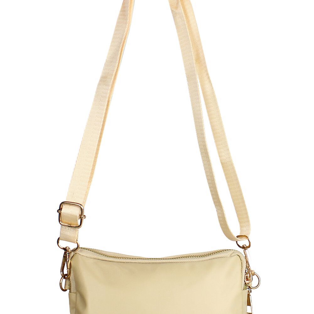 Cartera Bandolera Kim Beige Anabella Sachi image number 3.0