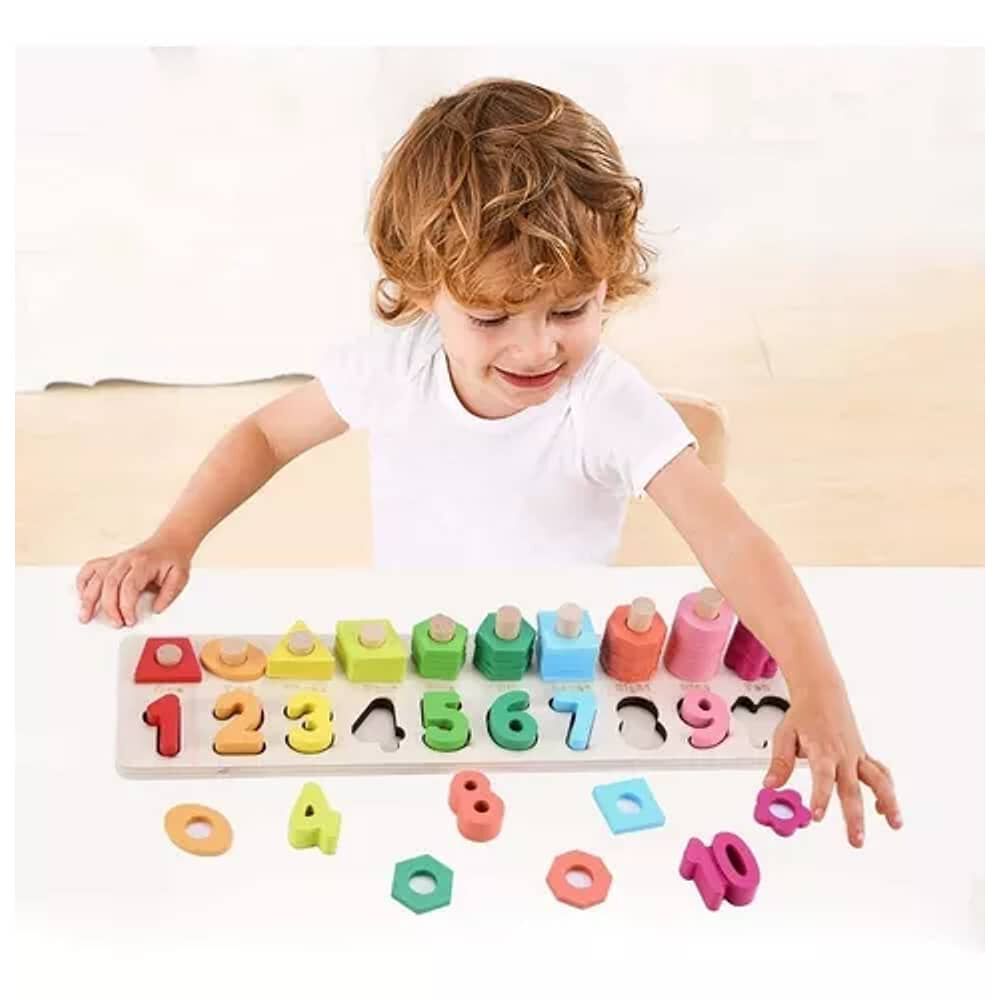 Juguete Did&aacute;ctico Madera Montessori Conteo Preesco image number 5.0