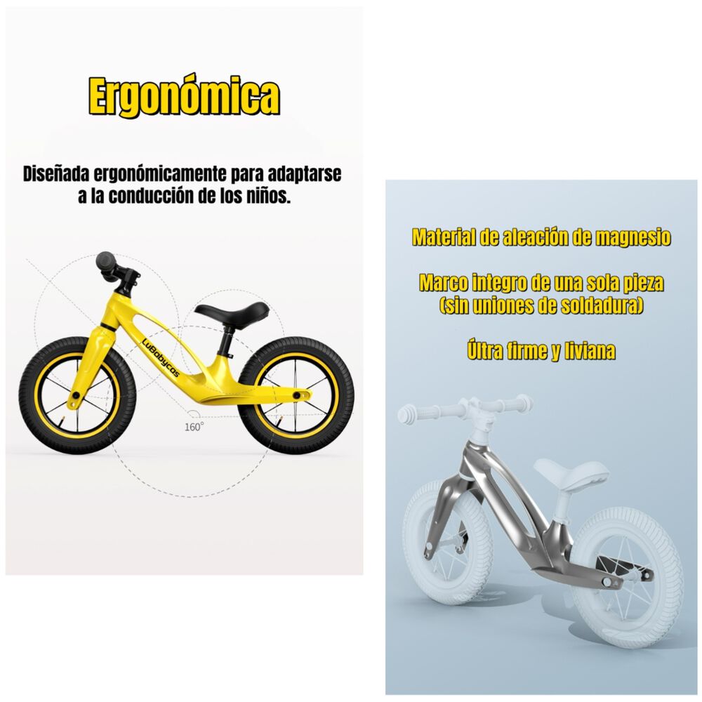 Bicicleta De Equilibrio Convertible Aro 12 Y 14 Amarilla image number 3.0