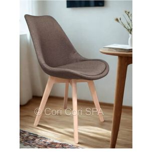 Pack 4 Sillas Tulip Lino Cafe