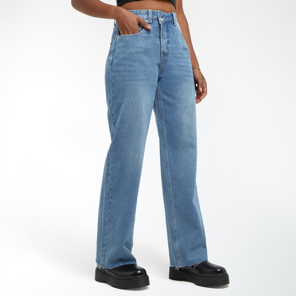 Jeans Pretina Cruzada Wide Leg Mujer Rolly Go image number 2.0