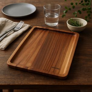 Tabla Aperitivo Madera 25cm Rectangular Clasico