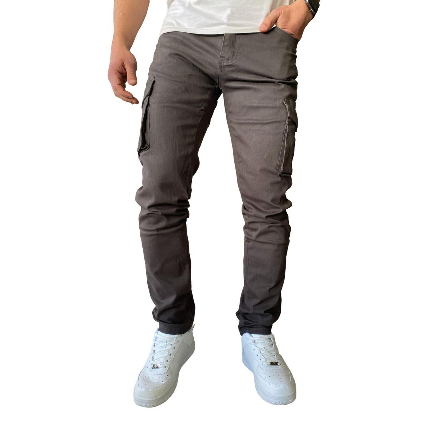 Pantal&oacute;n Cargo Slim Fit Mosaico Tela Elasticada image number 1.0