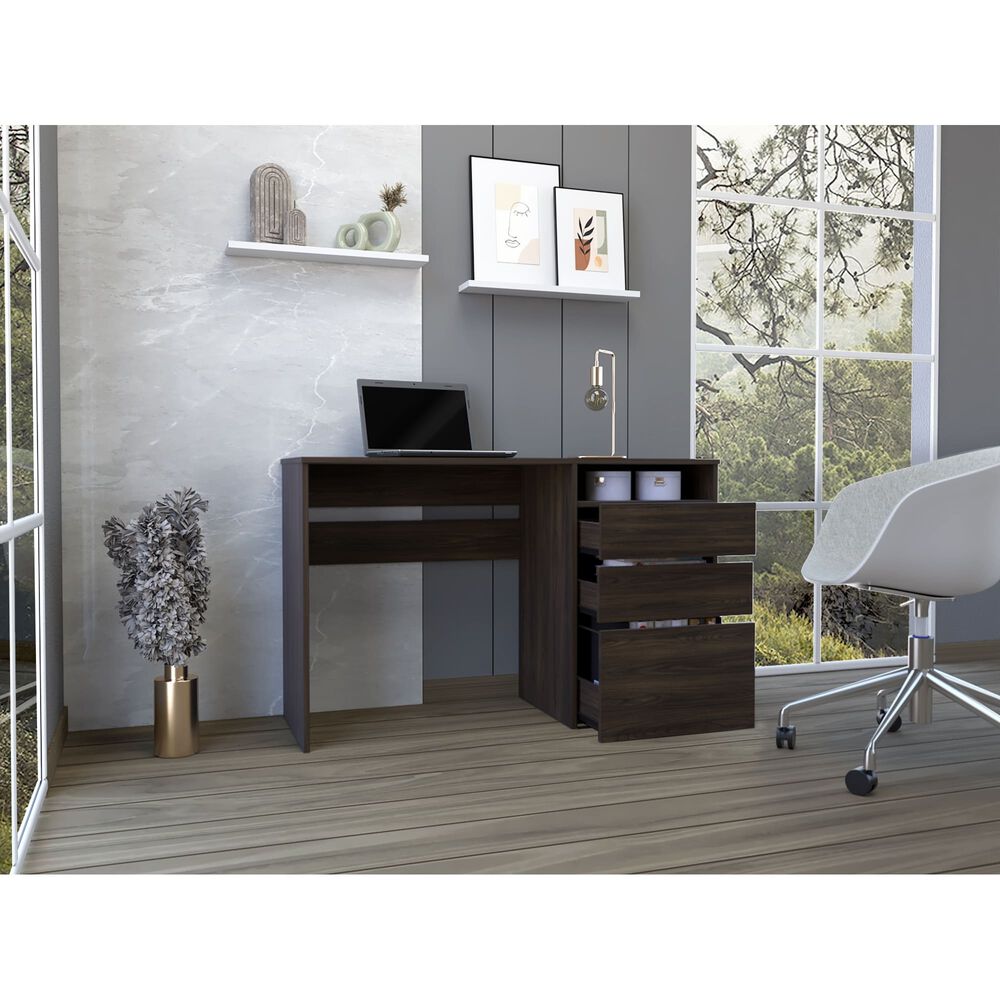 Escritorio 3 Cajones Fm-023o Caf&eacute; Oscuro image number 5.0