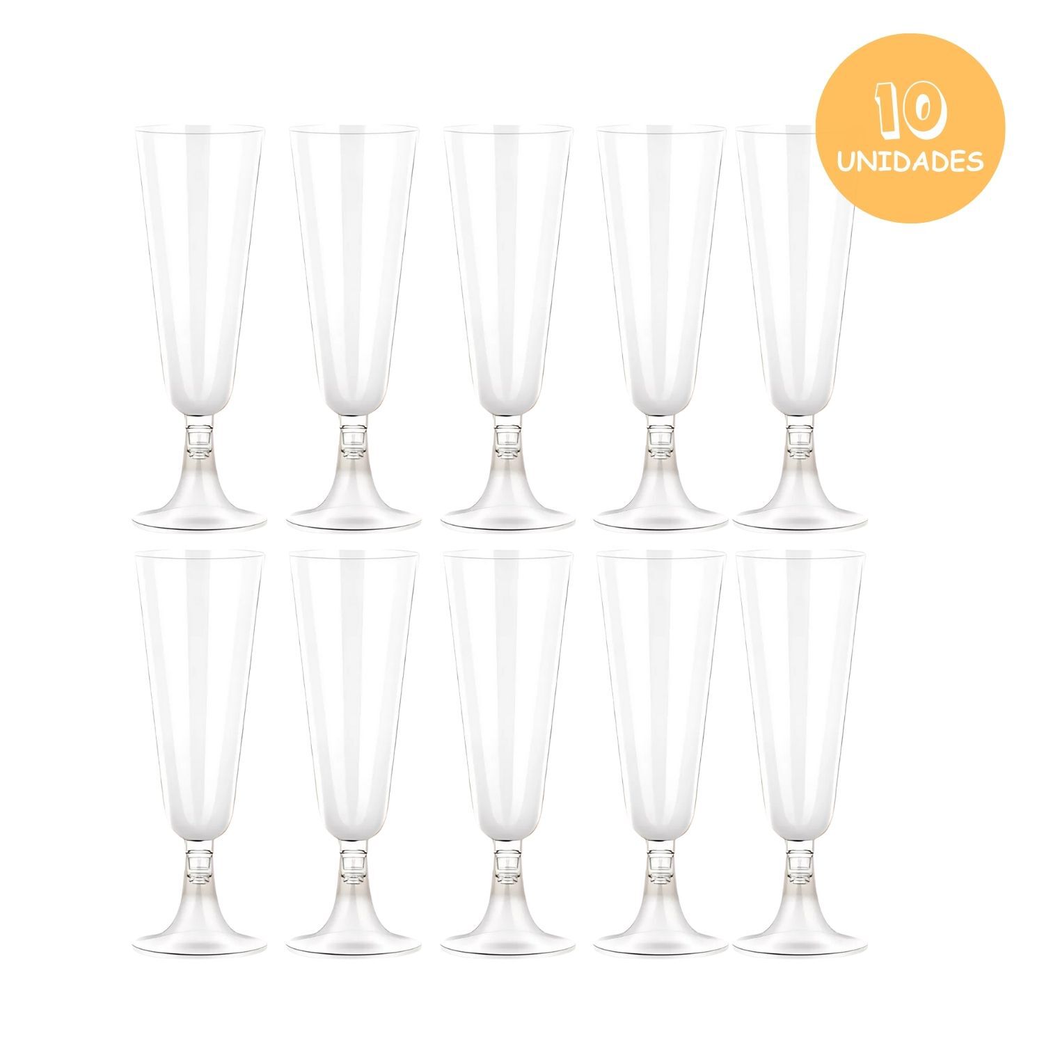 Pack 10 Copas Champagne Desechables De 162ml Para Celebracion image number 0.0