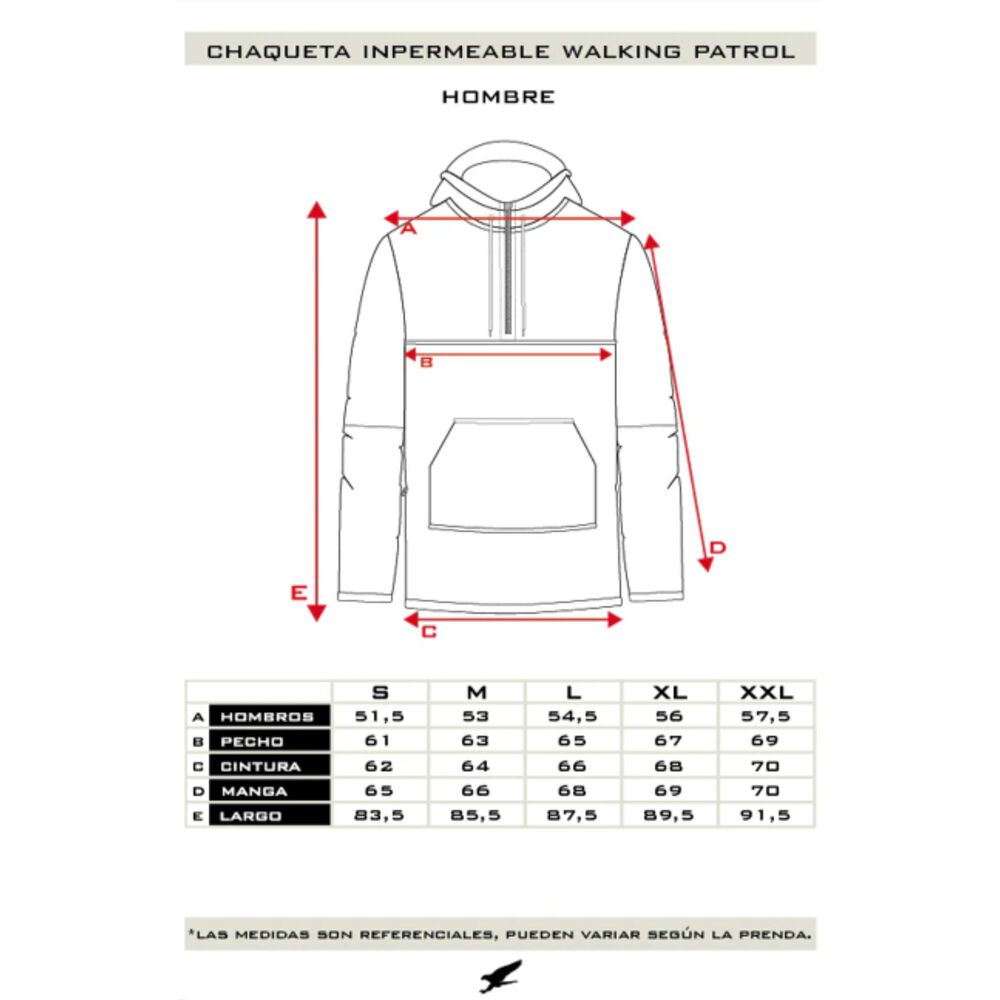Chaqueta Impermeable Walking Patrol Negro Hombre Falcone image number 4.0