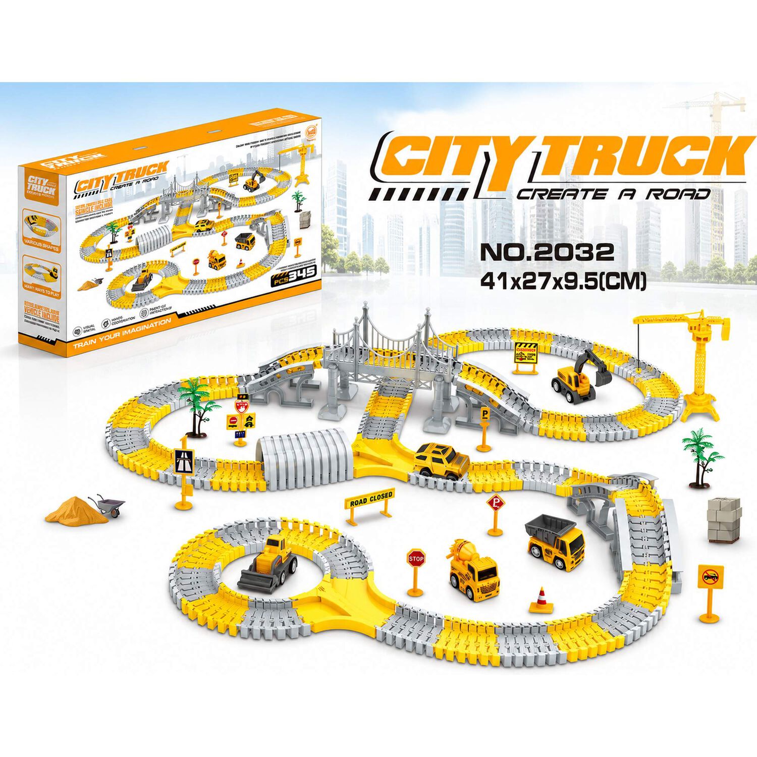 Set Pista De Autos Infantil Bloques Armables image number 9.0