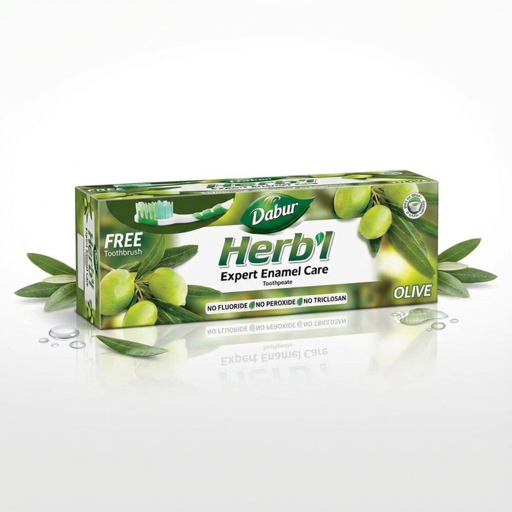 Pasta Dental Herb'l Oliva + Cepillo De Dientes 150gr image number 1.0