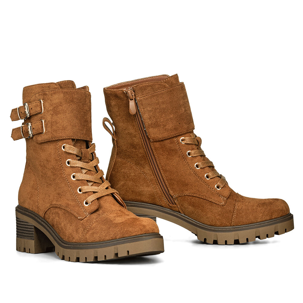 Botin Casual Mujer Tacon Grueso Vintage Weide Hx505 image number 5.0