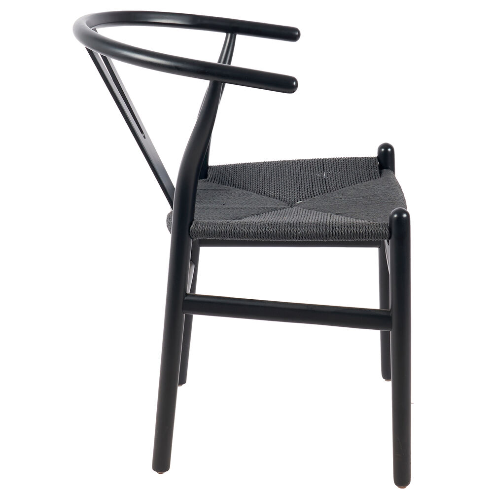 Silla De Comedor Wishbone Negro image number 2.0