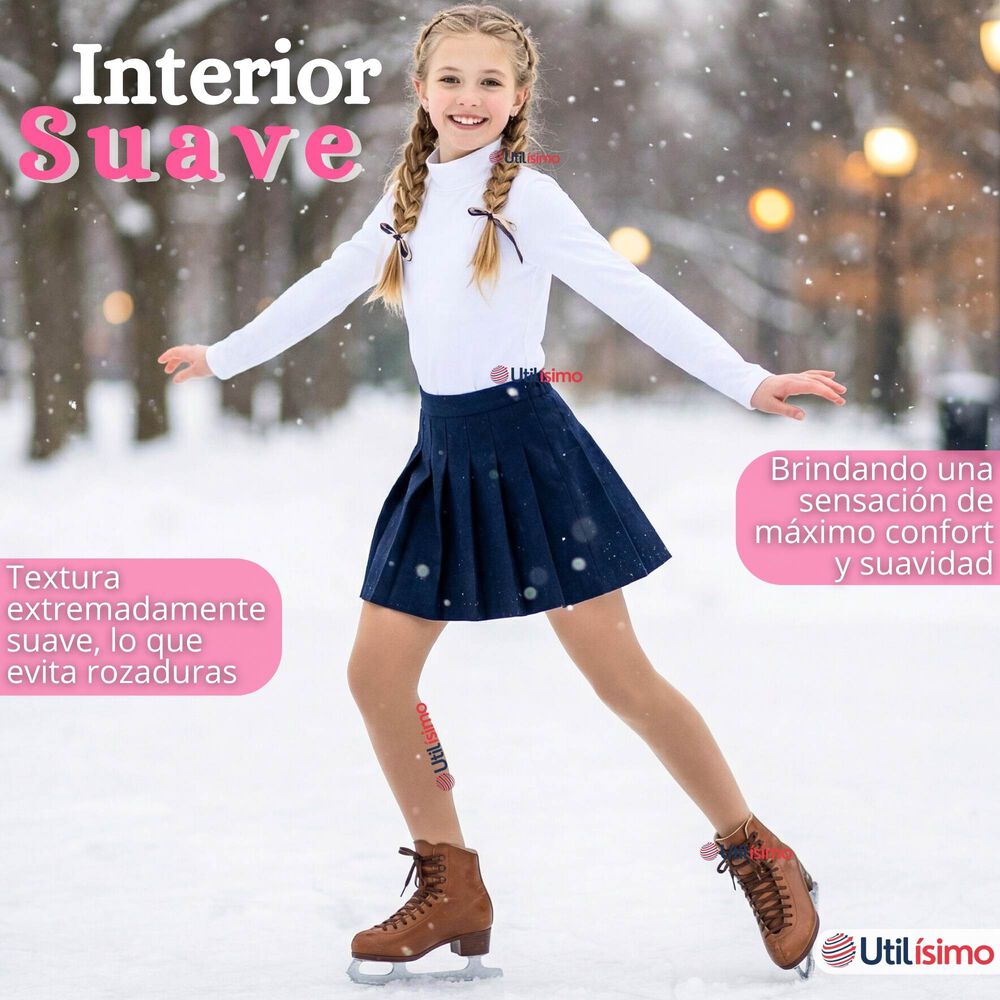 Pack 3 Poleras Camisetas Polar Blanca Primera Capa Cuello Beatle Manga Larga Ni&ntilde;a image number 6.0