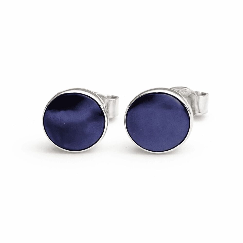 Aros Amatista Circular Plata 950 Tornillo Mariposa Mujer Elegantes Piedra Violeta image number 0.0