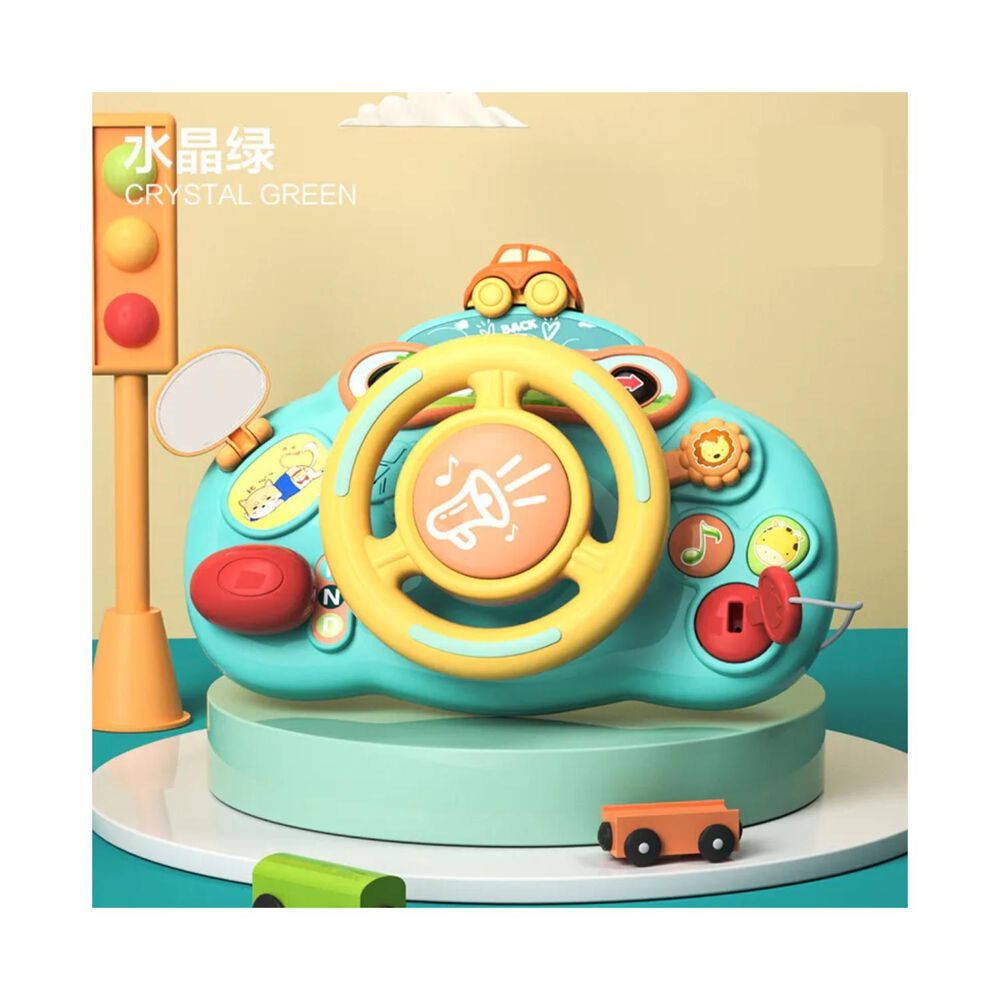 Juguete Simulador Volante Interactivo Sonido Azul Infantil image number 1.0