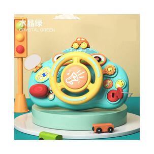 Juguete Simulador Volante Interactivo Sonido Azul Infantil