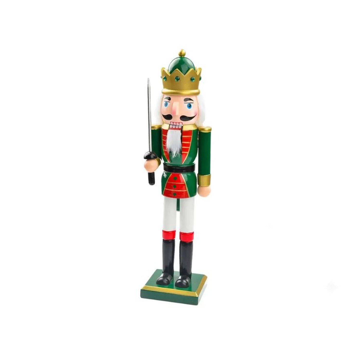 Cascanueces Navide&ntilde;o De Madera Rey Con Espada Decoraci&oacute;n 39cm image number 0.0